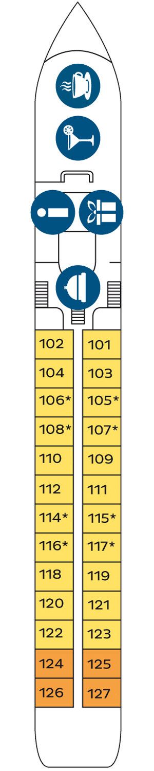 MS CASANOVA - Nicko Cruises - Deck 2 (Oberdeck)