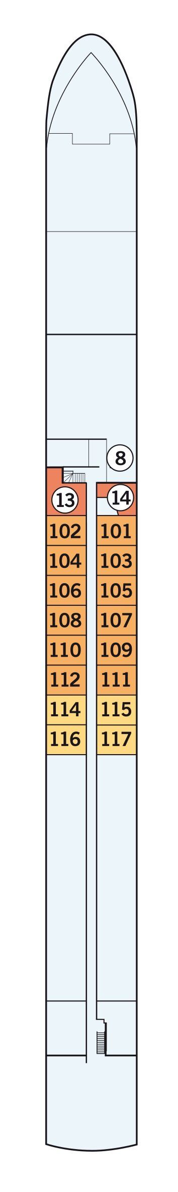MS Amadeus Riva - Amadeus Flusskreuzfahrten - Deck 1 (Haydn-Deck)