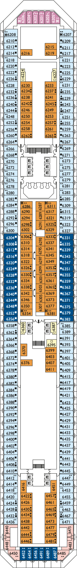 Costa Favolosa - Costa Kreuzfahrten - Deck 6 (La Zarzuela)