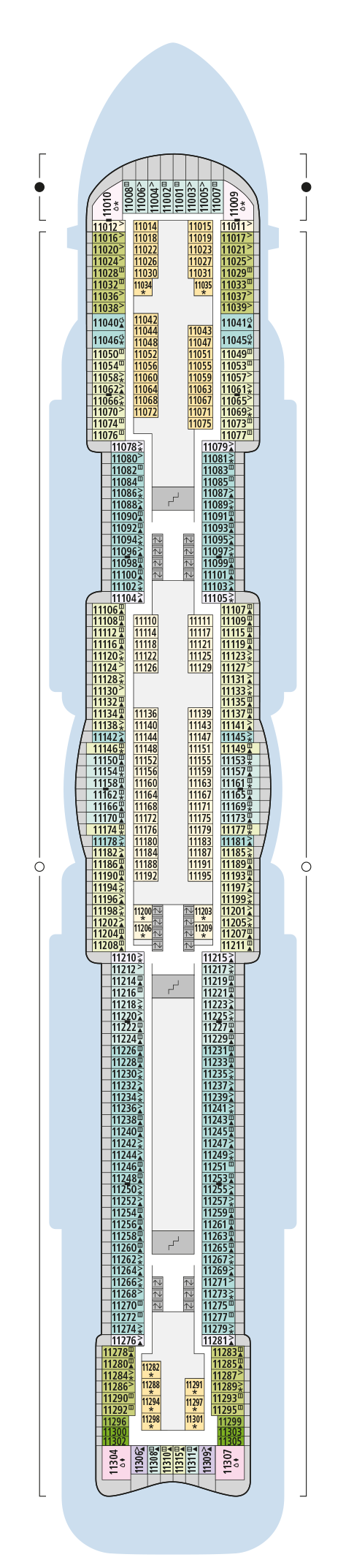 AIDAnova - AIDA Cruises - Deck 11 (Deck 11)