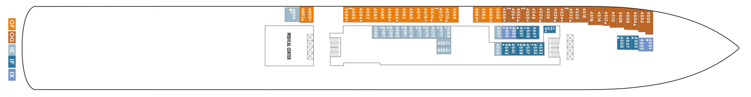 Norwegian Jewel - Norwegian Cruise Line - DECK 4