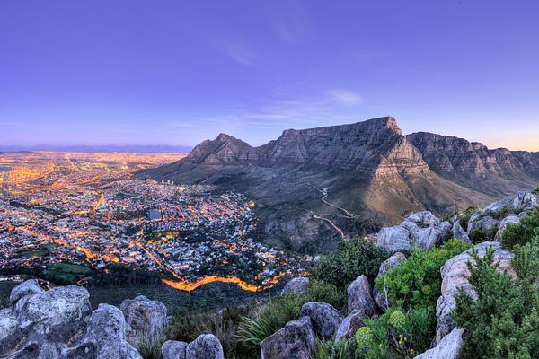 Aussicht auf den Tafelberg in Kapstadt