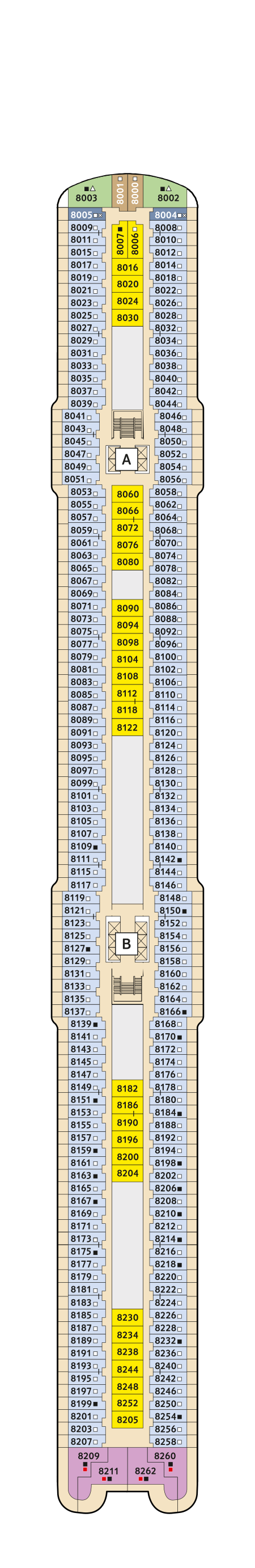 Mein Schiff 2 - TUI Cruises - Deck 8 (Muschel)