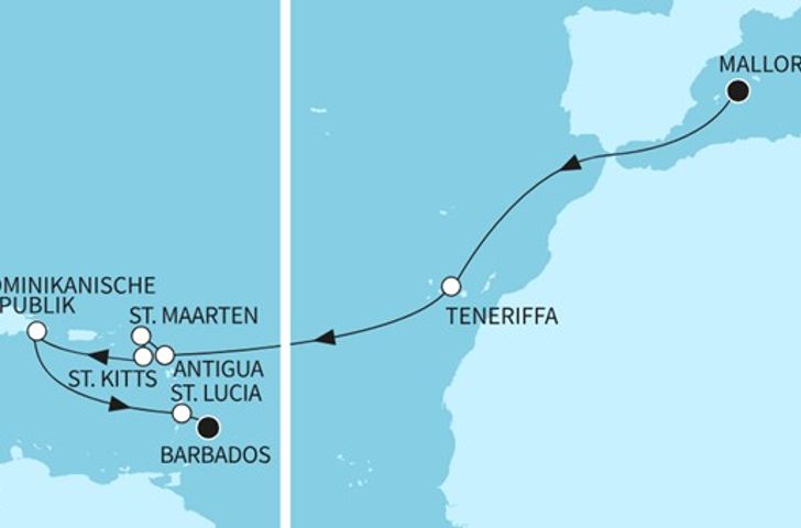 Impressionn zu Winter 2025/26 Besttarif - Mein Schiff 2 - Transatlantik