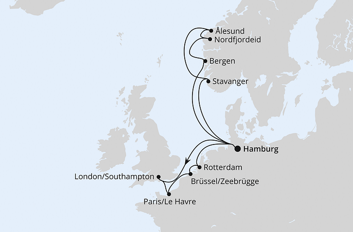 Impressionn zu Sommer 2026 - AIDAperla - Metropolen & Norwegen
