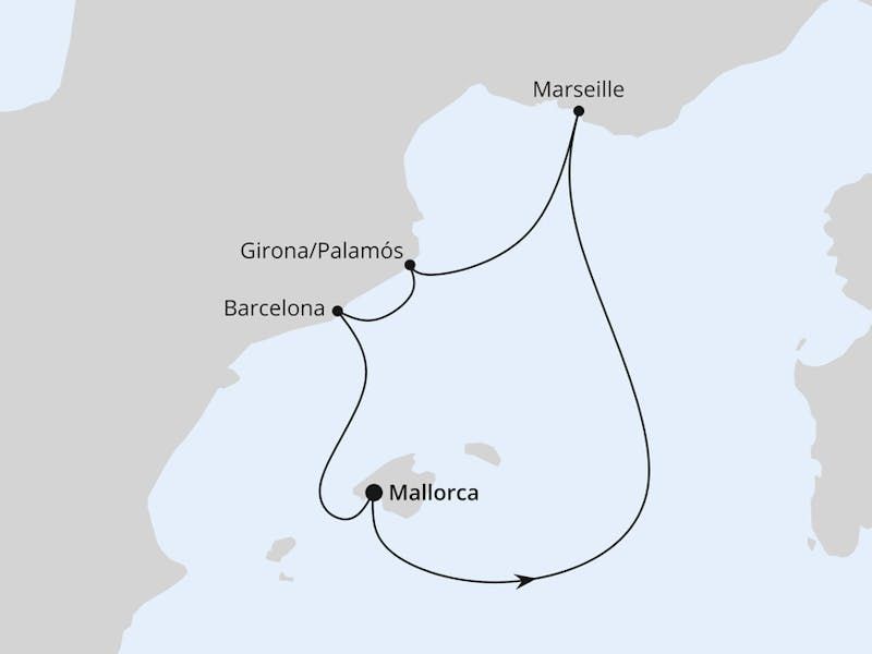 Côte Bleue & Costa Brava ab Mallorca