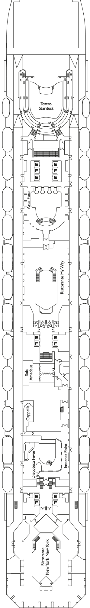 Costa Pacifica - Costa Kreuzfahrten - Deck 4 (Groove)