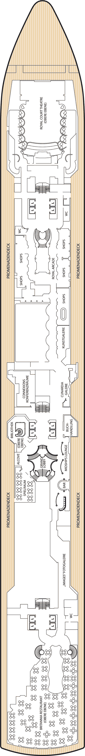 Queen Victoria - Cunard Line - Deck 3 (Deck 3)
