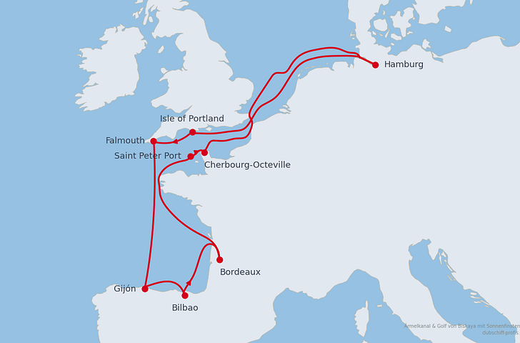 Impression zu AIDA Sonnenfinsternis 2026 - AIDAsol - Ärmelkanal & Golf von Biskaya