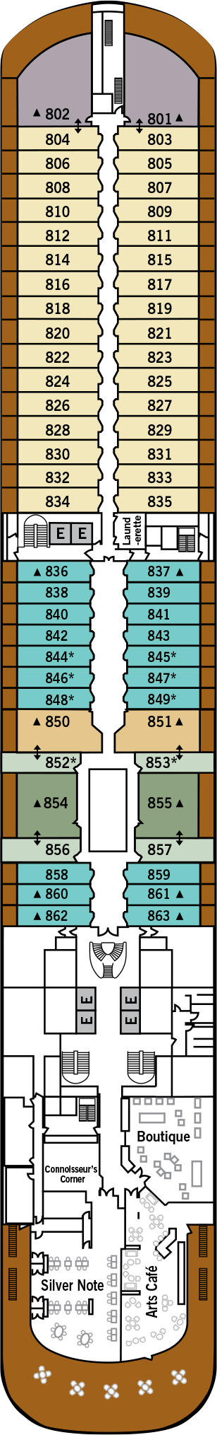 Silver Spirit - Silversea - Deck 8 (Deck 8)