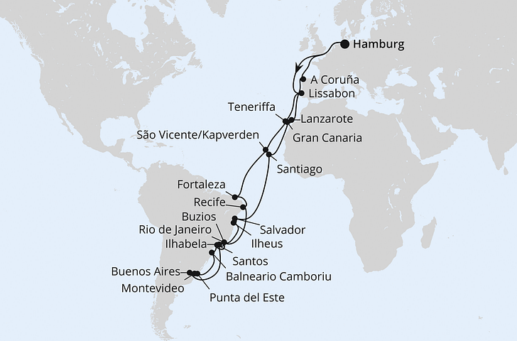 Impression zu AIDA Winter 2027/2028 - AIDAmar - Große Winterpause Brasilien zum Karneval
