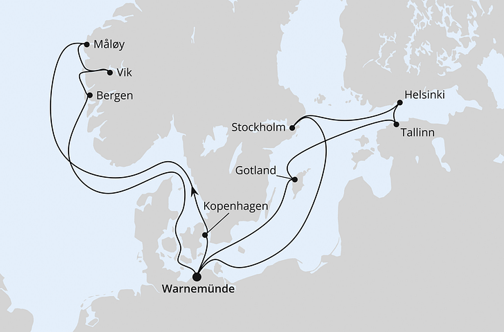 Impressionn zu AIDA PREMIUM All Inclusive Sommer 2025 - AIDAdiva - Highlights der Nord- und Ostseeküste