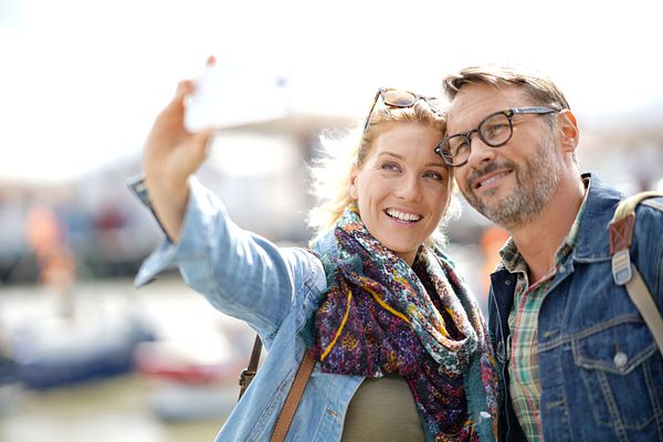 Touristen auf einem Ausflug