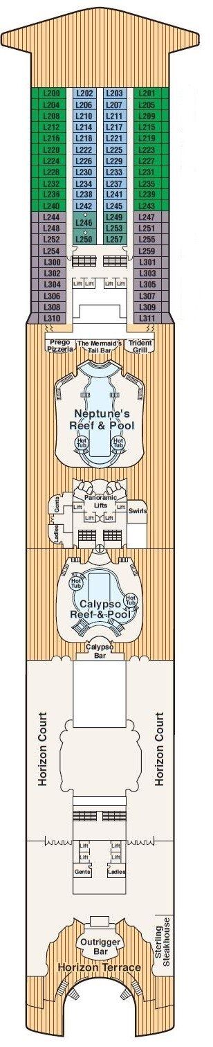 Diamond Princess - Princess Cruises - Deck 14 (Lido)