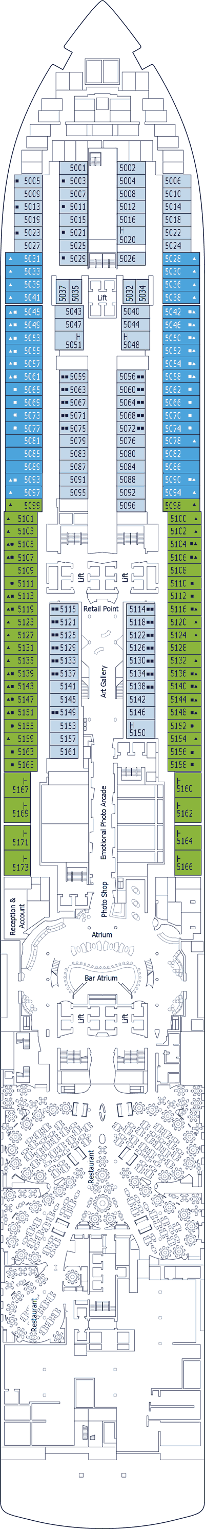 MSC Seaside - MSC Cruises - Deck 5 (Cape Cod)