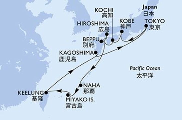 Impression zu Sommer 2027 - MSC Bellissima - Japan und Taiwan