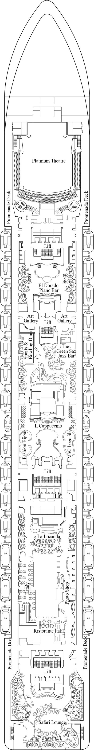 MSC Preziosa - MSC Cruises - Deck 7 (Rubino)