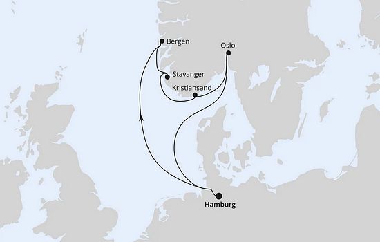 Südnorwegen ab Hamburg