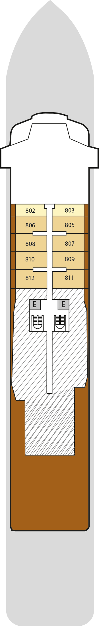 Silver Endeavour - Silversea - Deck 8 (Deck 8)