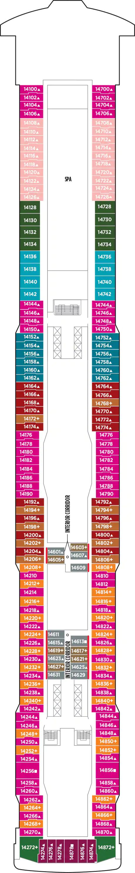 Norwegian Getaway - Norwegian Cruise Line - Deck 14 (Deck 14)
