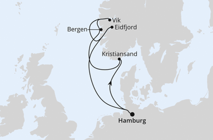 Impression zu Sommer 2026 Besttarif - AIDAluna - Norwegens Fjorde mit Eidfjord