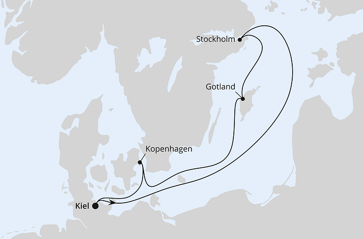 Impressionn zu Winter 2025/26 - AIDAmar, AIDAluna oder AIDAdiva - Kurzreise nach Schweden