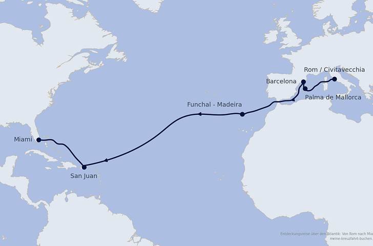 Impression zu MSC Grandiosa - Entdeckungsreise über den Atlantik: Von Rom nach Miami