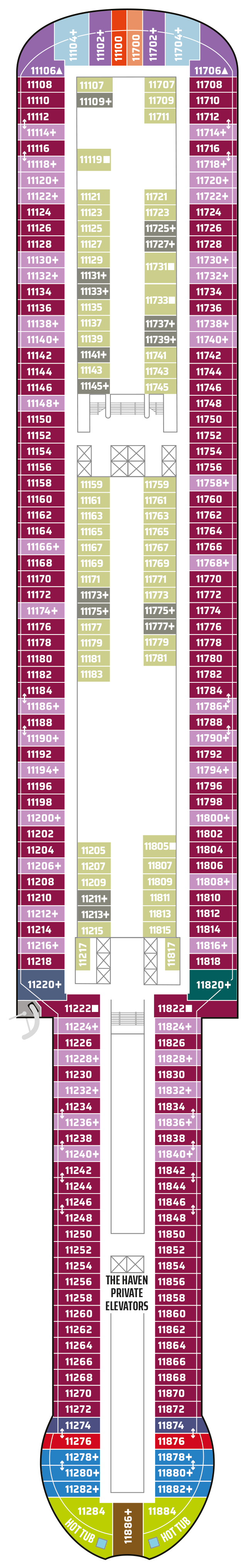 Norwegian Aqua - Norwegian Cruise Line - Deck 11 (Deck 11)