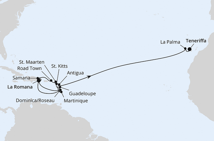Impressionn zu Winter 2025/26 - AIDAblu - Transatlantik