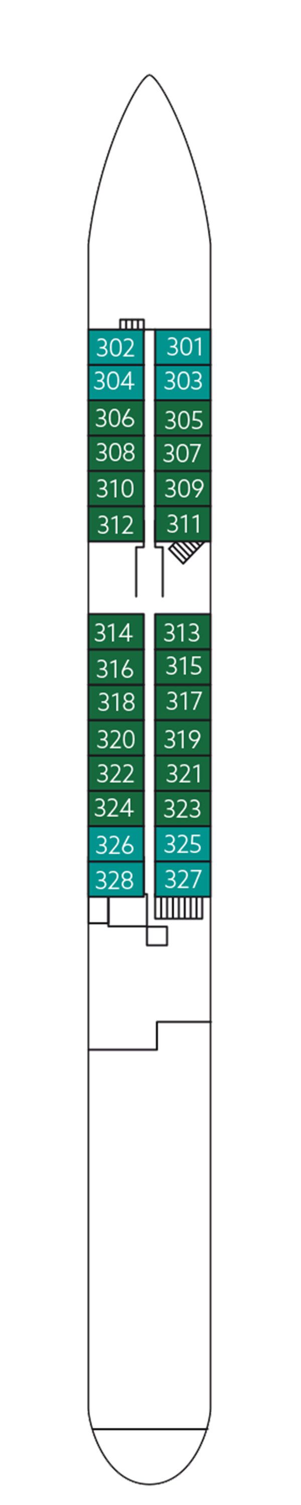 CELINA - Nicko Cruises - Deck 1 (Hauptdeck)