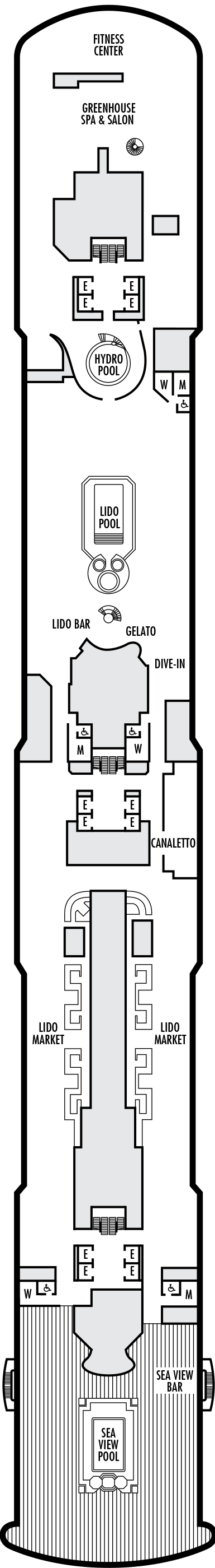 MS Nieuw Statendam - Holland America Line - Deck 9 (Lido)