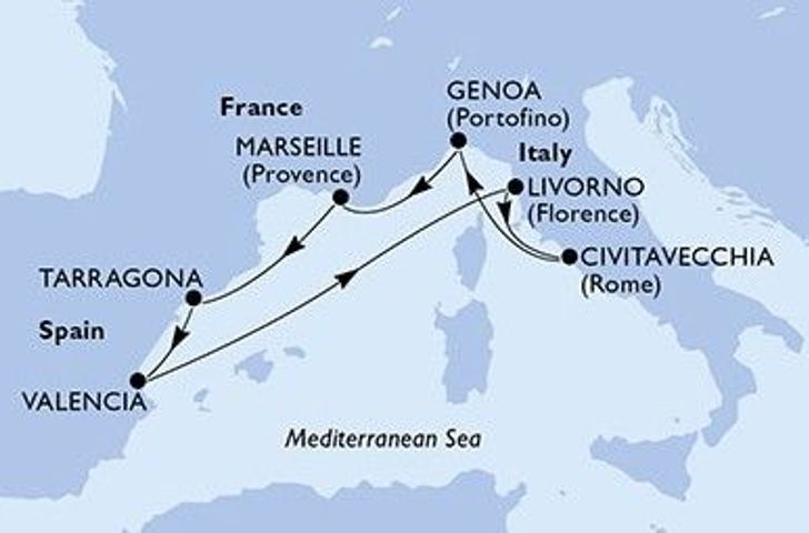 Impression zu MSC Balkonkabinen-Special - MSC Orchestra - Entdeckungsreise ab Genua