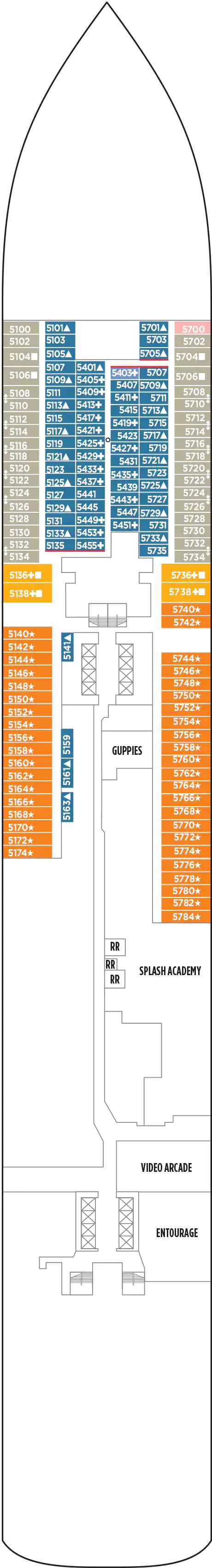 Norwegian Bliss - Norwegian Cruise Line - Deck 5 (Deck 5)