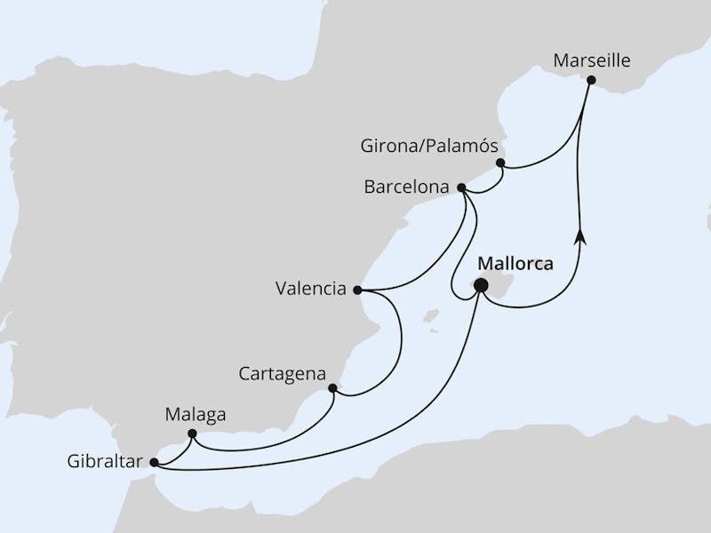 Spanien, Frankreich & Gibraltar ab Mallorca