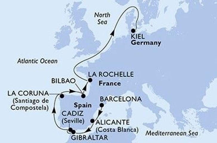 Impression zu MSC Yacht Club Sommer 2027 - MSC Euribia - Rund um Westeuropa