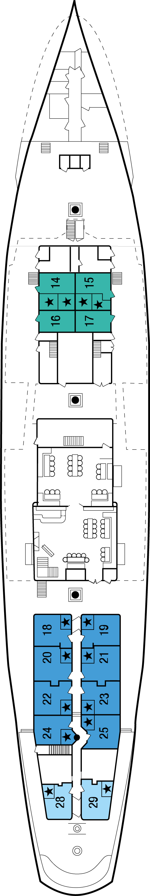 Sea Cloud - Sea Cloud Cruises - Deck 2 (Promenadendeck)
