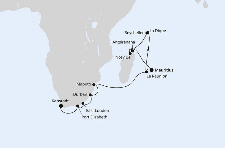 Impression zu AIDA Weihnachten & Silvester 25/26 - AIDAstella - Südafrika, Seychellen, Mauritius & Madagaskar