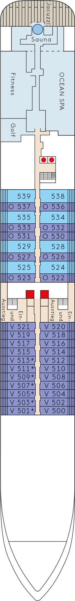 MS Europa 2 - Hapag-Lloyd Cruises - Deck 5 (Deck 5)