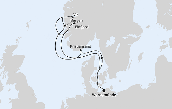 Norwegens Fjorde ab Warnemünde
