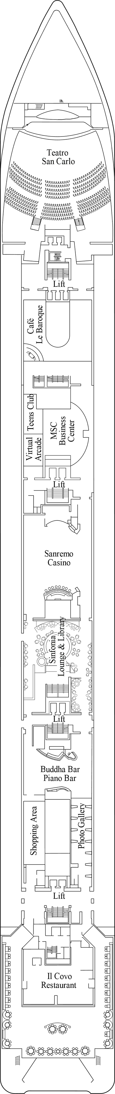 MSC Sinfonia - MSC Cruises - Deck 6 (Mozart)
